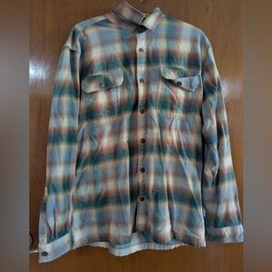 Patagonia Fjord Flannel - Men’s L - Teal/Cream